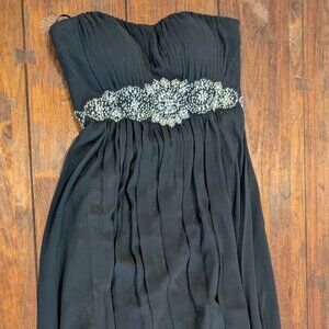 Vintage - Fiesta 2000s era Black Strapless Formal Gown/Evening Dress
